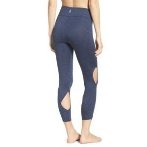 Free People Movement Blue Space Dye Halo Cut Out Leggings XS Tall